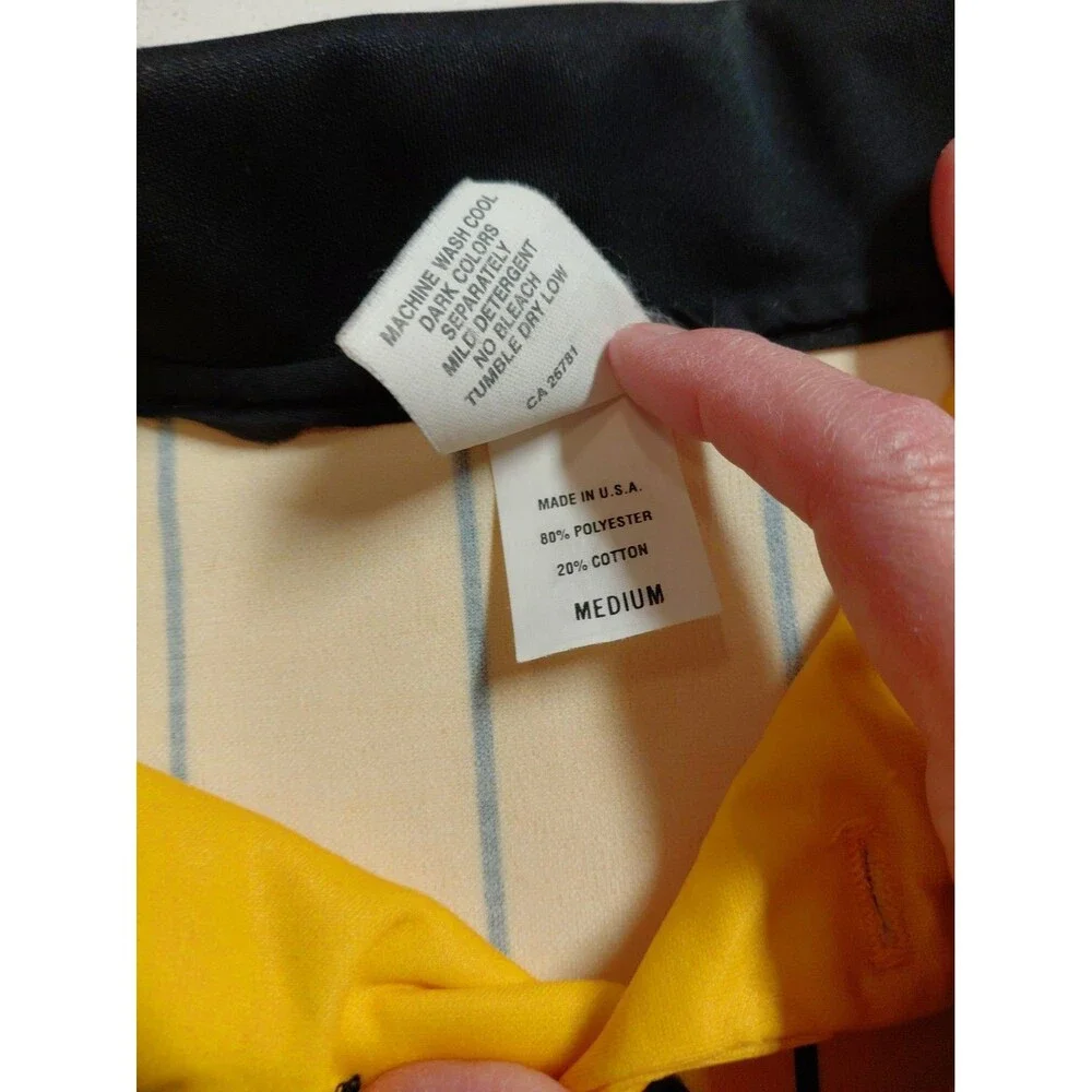 Official Sports USSF Soccer Referee Program Jersey Yellow Long Sleeve Medium M